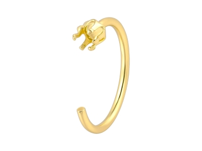 18ct Yellow Gold Open Hoop Setting 10mm