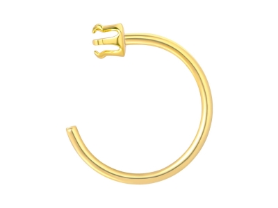 18ct Yellow Gold Open Hoop Setting 10mm - Standard Image - 2