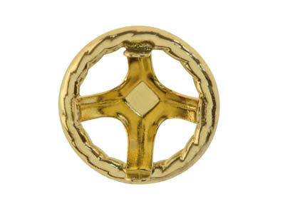 18ct Yellow Gold Halo Setting      Light Weight 6mm - Standard Image - 3
