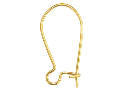 18ct Yellow Gold Safety Wire, 14mm X 8mm - Standard Image - 1