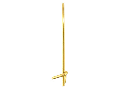 18ct Yellow Gold Safety Wire, 14mm X 8mm - Standard Image - 2