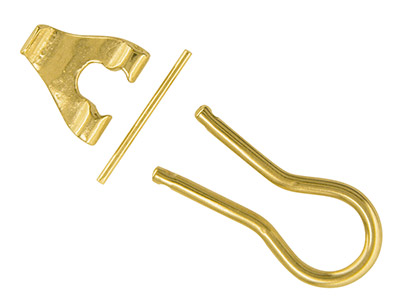 18ct Yellow Gold Omega Ear Clip     Unassembled Heavy With Curved Base, 100 Recycled Gold