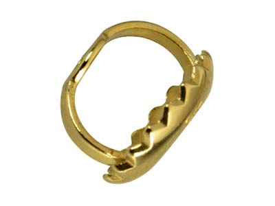 18ct Yellow Gold Heavy Threaded    Scroll, 100% Recycled Gold - Standard Image - 3