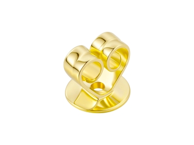 18ct Yellow Gold Heartback Scroll  Small - Standard Image - 2