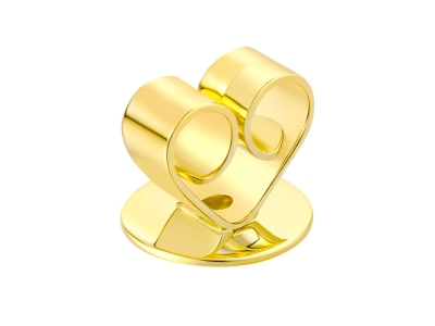 18ct Yellow Gold Heartback Scroll  Medium - Standard Image - 2