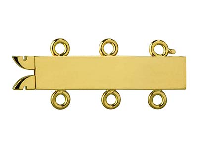 18ct Yellow Gold 3 Row Clasp       Polished 18mm - Standard Image - 2