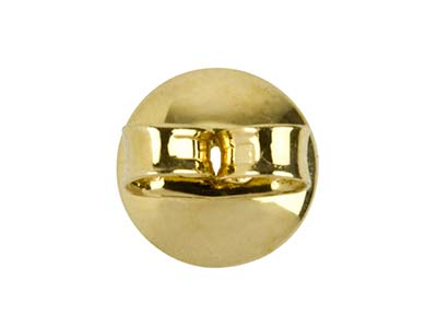 18ct Yellow Gold Scroll On 6mm     Domed Disc - Standard Image - 2