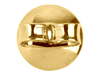 18ct Yellow Gold Scroll On 8mm     Domed Disc - Standard Image - 2