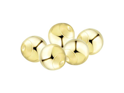 18ct Yellow Gold Light Weight 1    Hole Bead With Cup 8mm Pack of 5