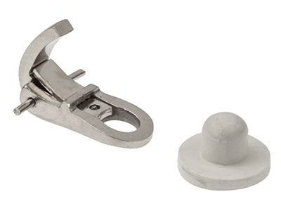 18ct White Gold Sam Ear Clip 12mm  With Comfort Rubber Pad