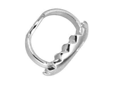 18ct White Gold Medium Threaded    Scroll, 100% Recycled Gold - Standard Image - 3