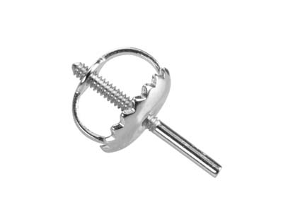 18ct White Gold Threaded French     Wire And Scroll Medium Weight, 100% Recycled Gold - Standard Image - 2