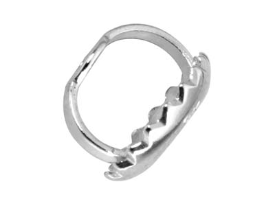 18ct White Gold Heavy Threaded     Scroll, 100% Recycled Gold - Standard Image - 3