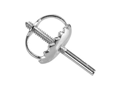 18ct White Gold Threaded French    Wire And Scroll Heavy Weight, 100% Recycled Gold - Standard Image - 2