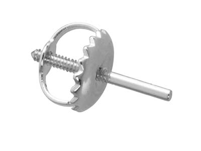 18ct White Gold Threaded French    Wire And Scroll Heavy Weight, 100% Recycled Gold - Standard Image - 4