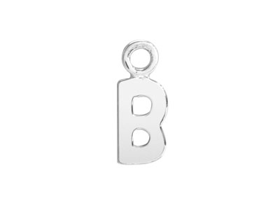Sterling Silver Letter B Initial   Charm