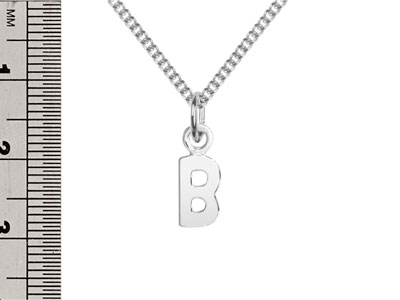 Sterling Silver Letter B Initial   Charm - Standard Image - 3