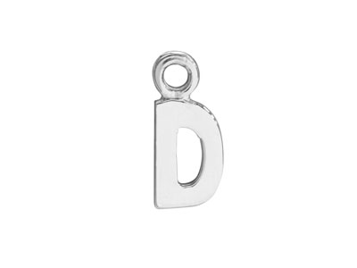 Sterling Silver Letter D Initial   Charm - Standard Image - 1