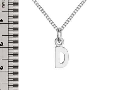 Sterling Silver Letter D Initial   Charm - Standard Image - 3