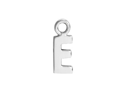 Sterling Silver Letter E Initial   Charm