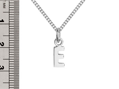 Sterling Silver Letter E Initial   Charm - Standard Image - 3