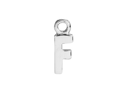 Sterling Silver Letter F Initial   Charm - Standard Image - 1