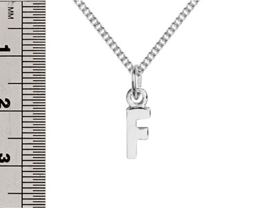Sterling Silver Letter F Initial   Charm - Standard Image - 3