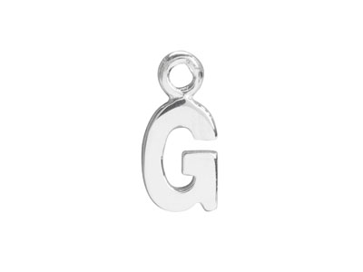 Sterling Silver Letter G Initial   Charm