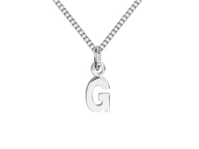 Sterling Silver Letter G Initial   Charm - Standard Image - 2