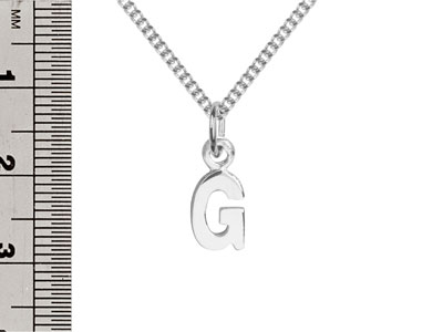 Sterling Silver Letter G Initial   Charm - Standard Image - 3
