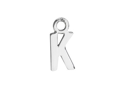 Sterling Silver Letter K Initial   Charm - Standard Image - 1
