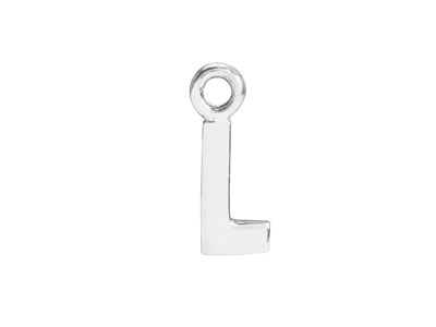 Sterling Silver Letter L Initial   Charm