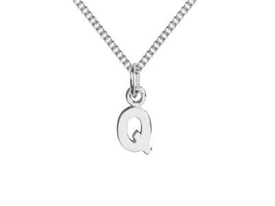 Sterling Silver Letter Q Initial   Charm - Standard Image - 2
