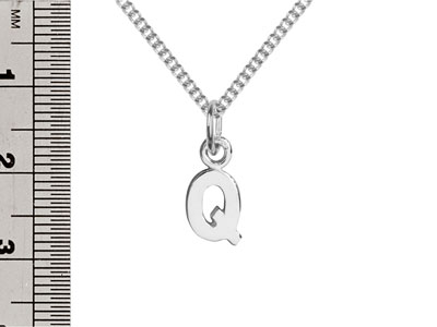 Sterling Silver Letter Q Initial   Charm - Standard Image - 3