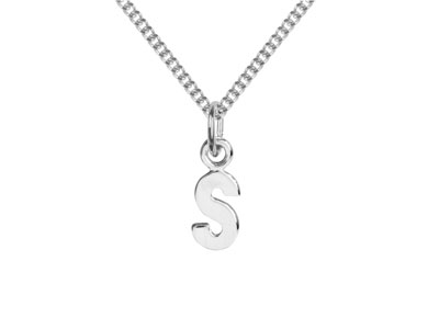 Sterling Silver Letter S Initial   Charm - Standard Image - 2