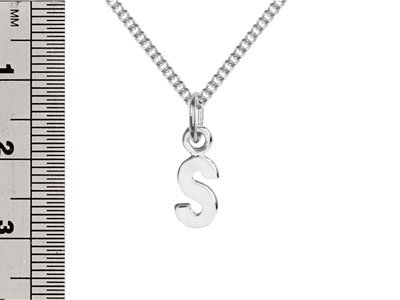Sterling Silver Letter S Initial   Charm - Standard Image - 3