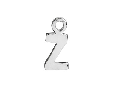 Sterling Silver Letter Z Initial   Charm