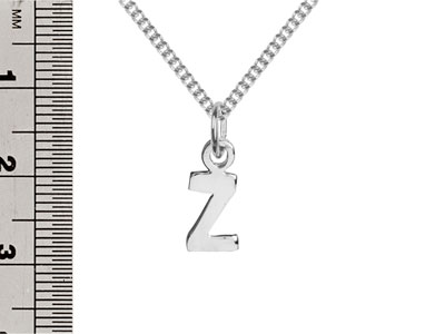 Sterling Silver Letter Z Initial   Charm - Standard Image - 3