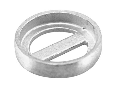 Sterling Silver Cast Setting, Round 4mm