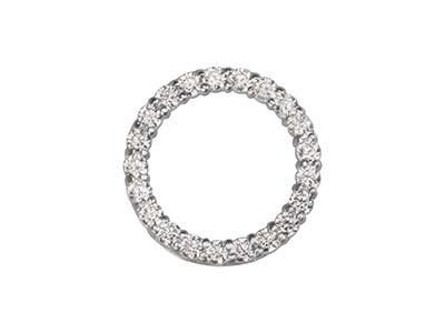 Sterling Silver Circle Of Life     Stone Set 14mm - Standard Image - 1