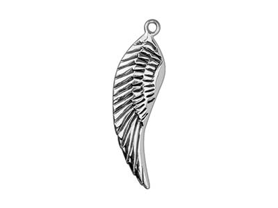 Sterling Silver Angel Wing 28mm - Standard Image - 1