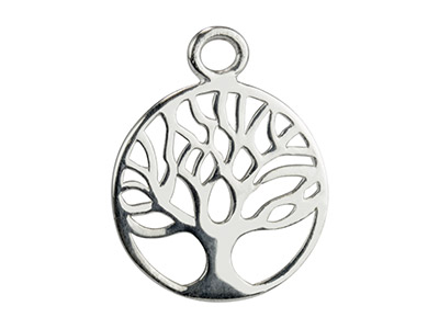 Sterling Silver Tree Of Life       Classic Filigree Drop 25mm         Pack of 5
