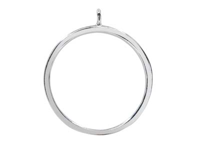 Sterling Silver Circle Drop 19mm,  100 Recycled Silver