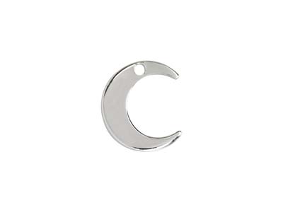 Sterling Silver Crescent Moon      Connector 10mm