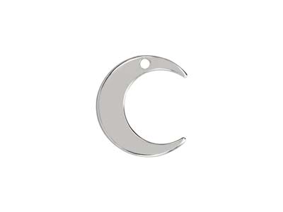 Sterling Silver Crescent Moon      Connector 15mm