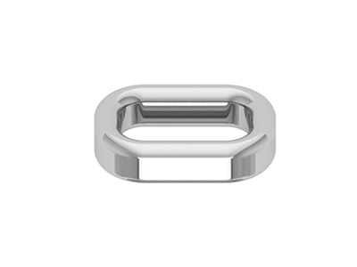 Sterling Silver Rectangular Link   Connector 7x10mm - Standard Image - 2