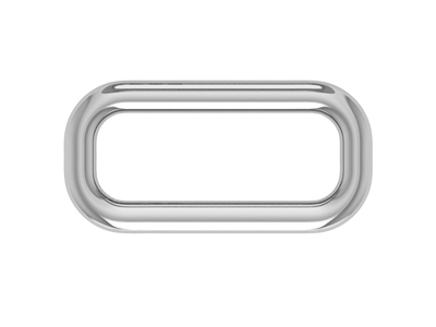 Sterling Silver Rectangular Link   Connector 7x14mm