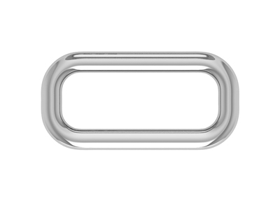 Sterling Silver Rectangular Link   Connector 7x14mm - Standard Image - 1