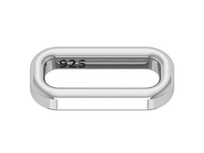 Sterling Silver Rectangular Link   Connector 7x14mm - Standard Image - 2