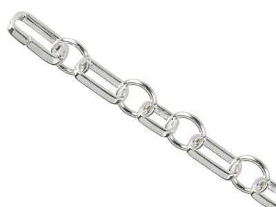 Sterling Silver Rectangular Link   Connector 7x14mm - Standard Image - 3